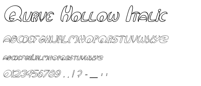 Qurve Hollow Italic font